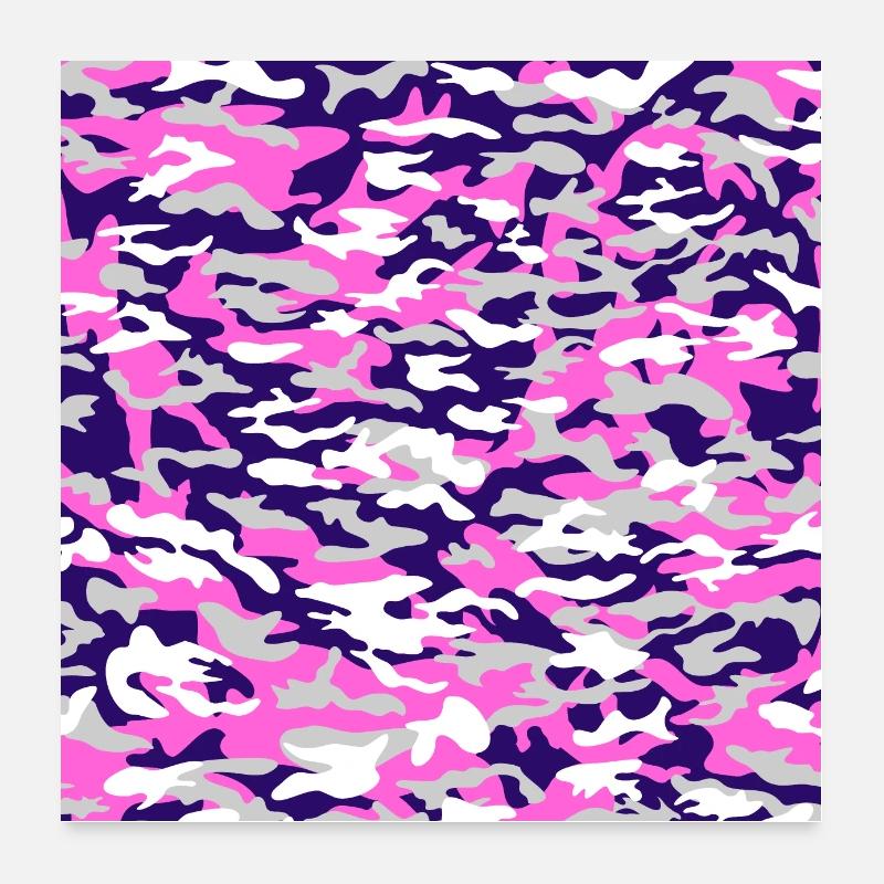 PINKY CAMOUFLAGE Poster 24" x 24" (60x60 cm)