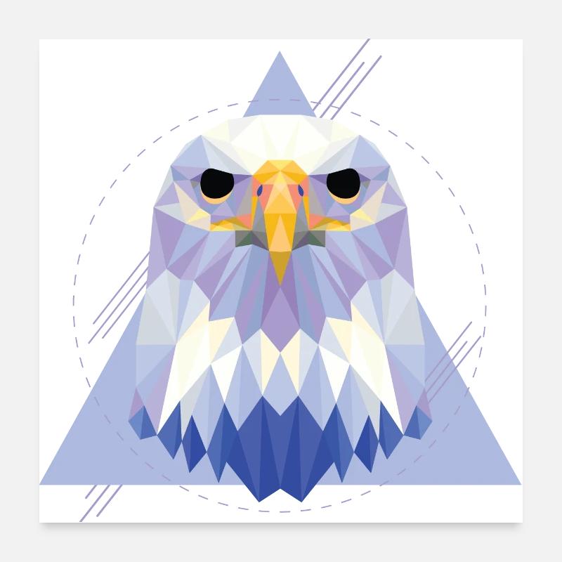 Geometric eagle Poster 24" x 24" (60x60 cm)