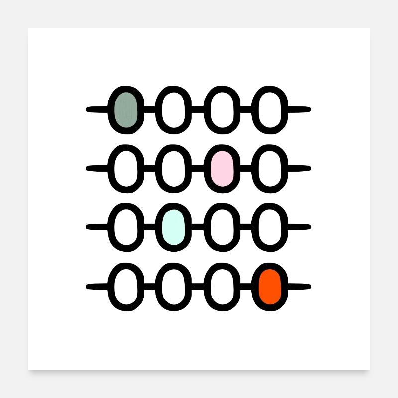 ABACUS Poster und Aufkleber Poster 60x60 cm