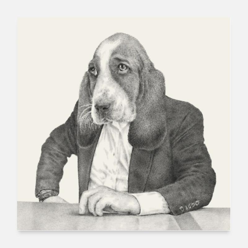 Anthony - Poster 60x60 cm - Weiß