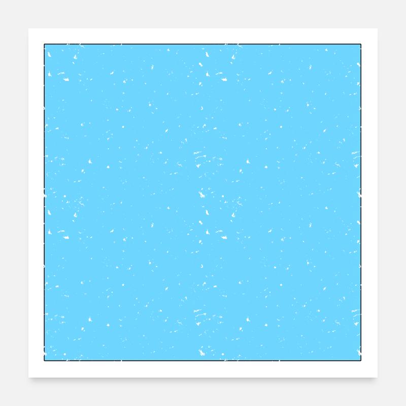 Quadrat hellblau Poster 60x60 cm