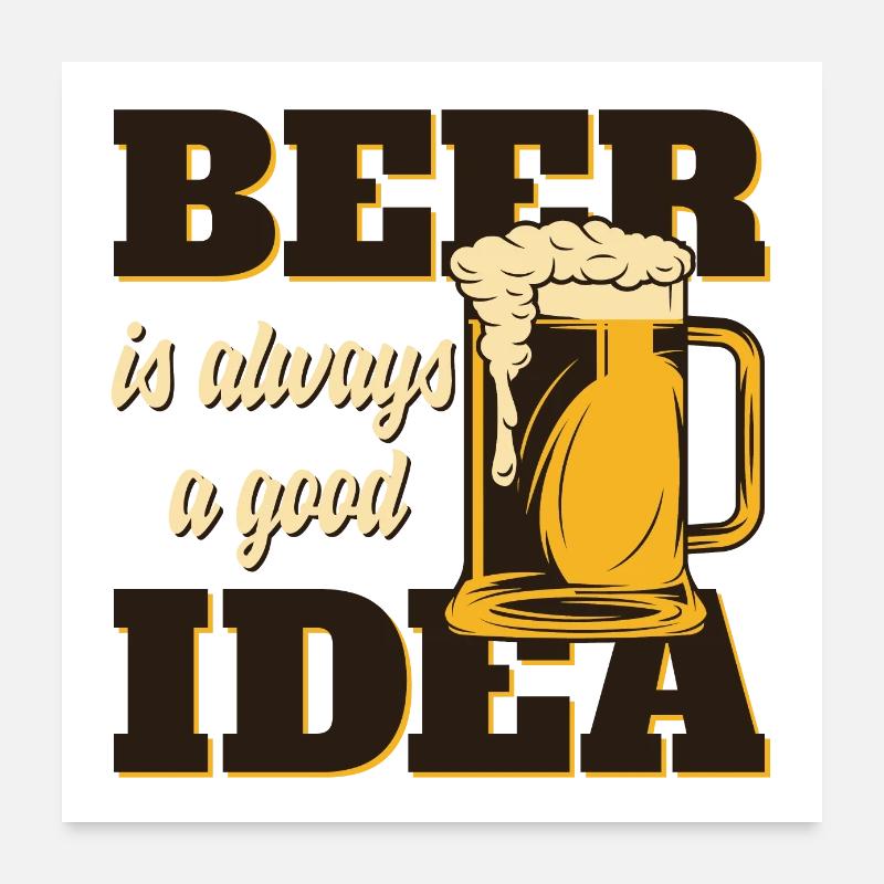 bière Poster 60 x 60 cm