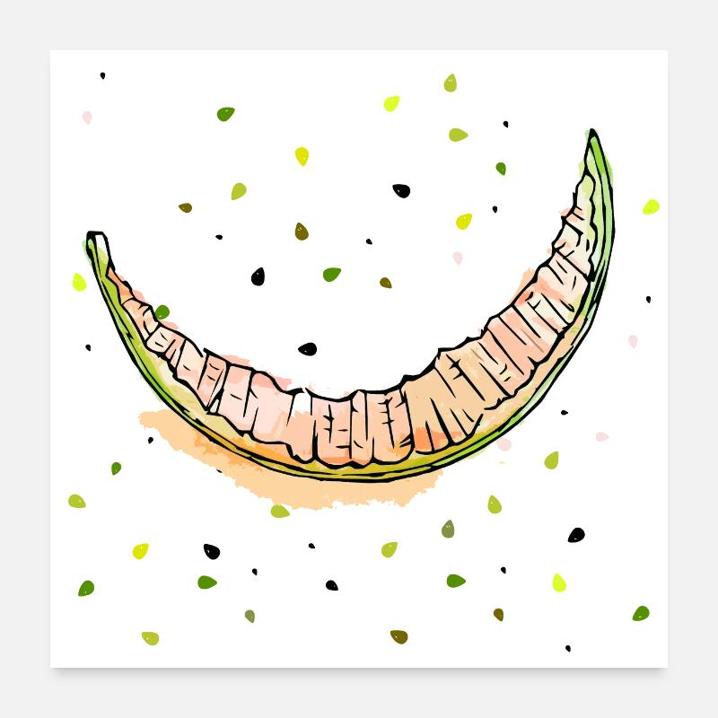 Melon eat to the brim Poster 24" x 24" (60x60 cm)
