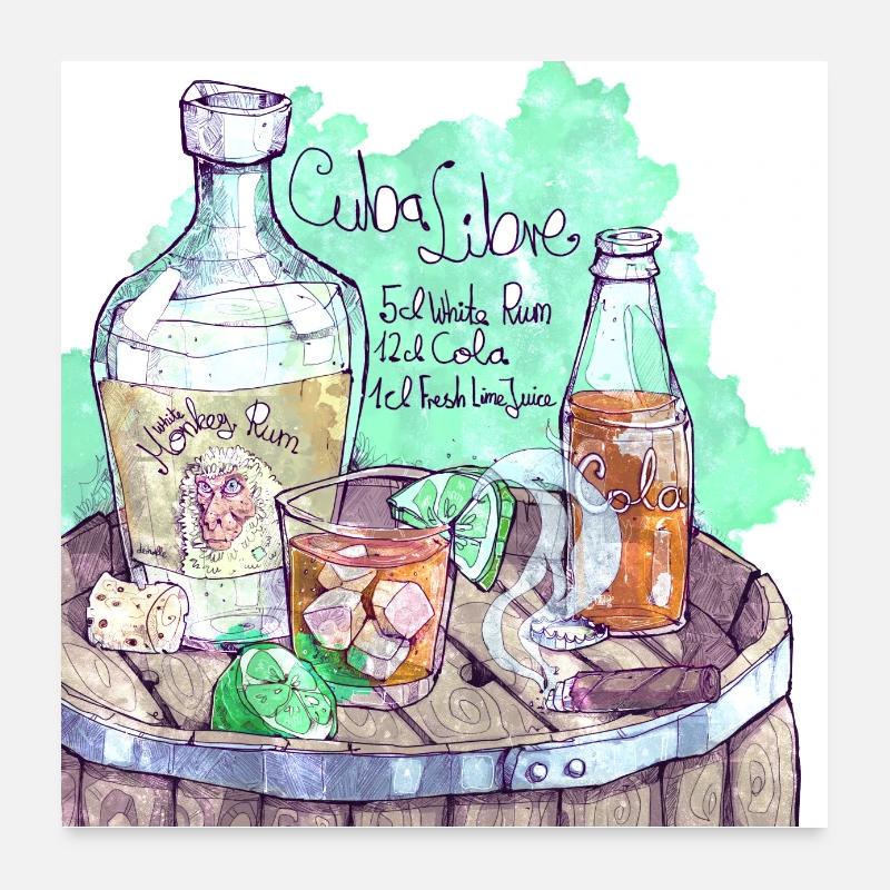 Cuba Libre Poster 24" x 24" (60x60 cm)