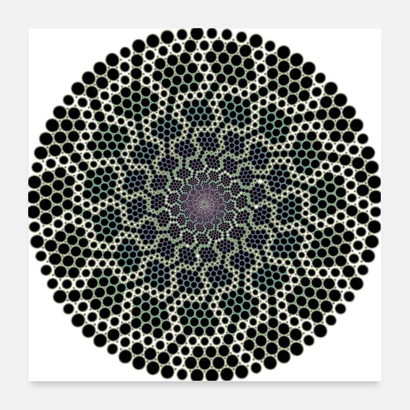 Fractale - spirale Poster 60 x 60 cm