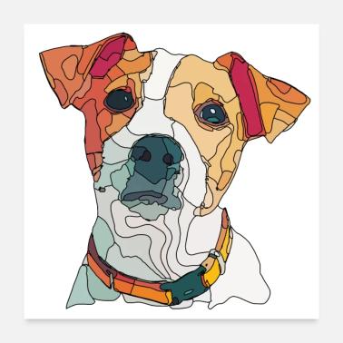 Jack Russel Poster 60x60 cm