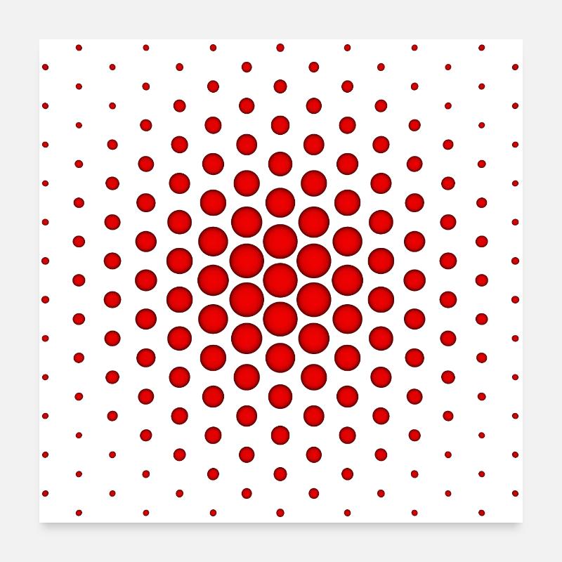 Rote Kugeln Poster 60x60 cm