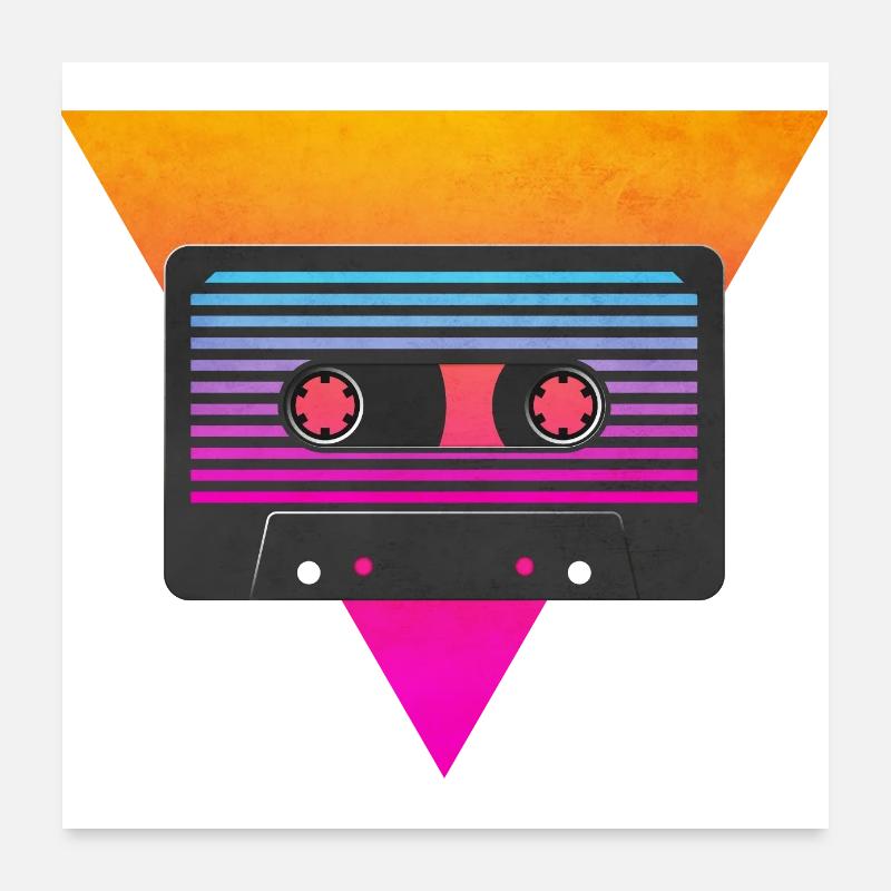 80's cassette Poster 24" x 24" (60x60 cm)