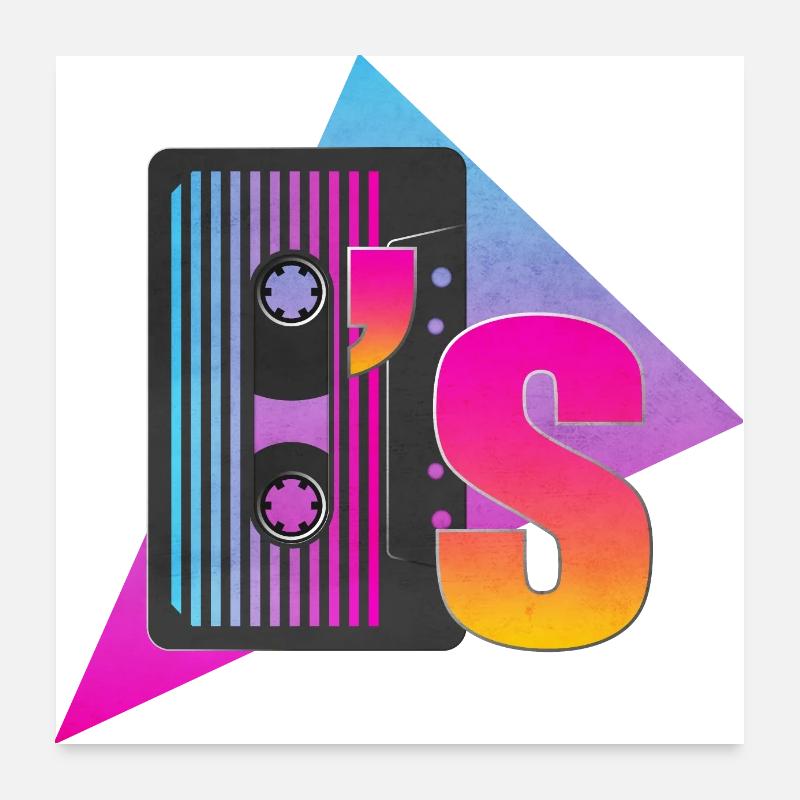 80's Kassette Poster 60x60 cm