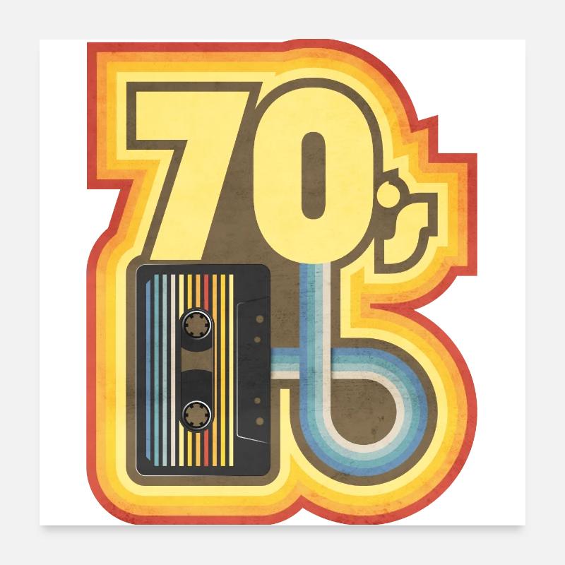 70's Kassette Poster 60x60 cm