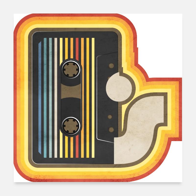 70's Kassette Poster 60x60 cm