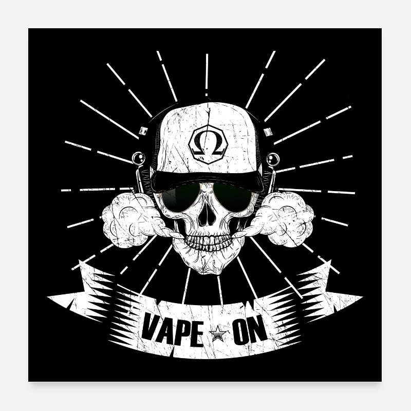 Cloud Chaser - Vaping Skull - Vape On Poster 60x60 cm