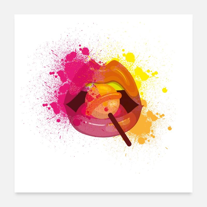 Lippen Poster 60x60 cm