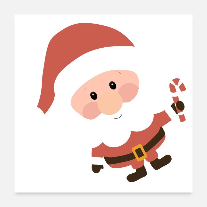 Weihnachtsmann Poster 60x60 cm