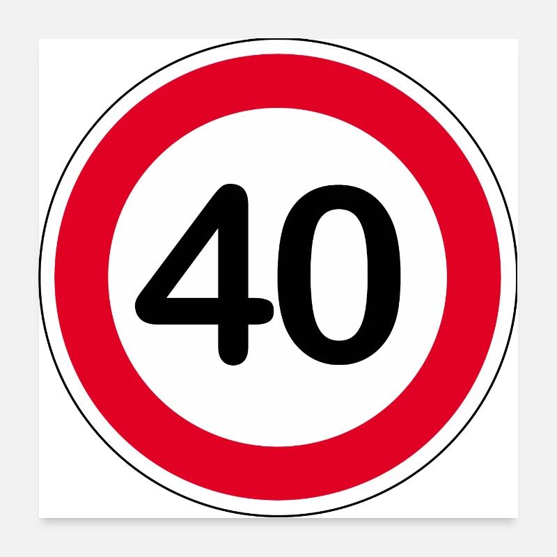 40 Poster 24" x 24" (60x60 cm)