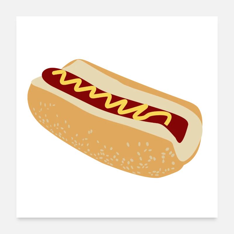 Hot dog Poster 60 x 60 cm