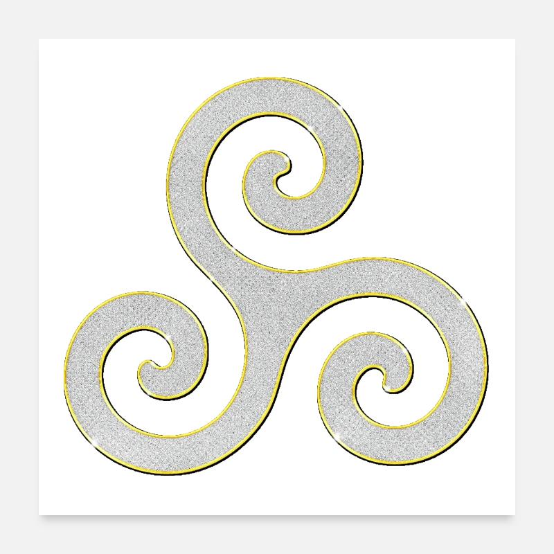 Triskele as a jewel Poster 24" x 24" (60x60 cm)