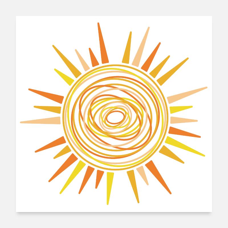 Soleil Enfant de la forêt Vous êtes le soleil Poster 60 x 60 cm