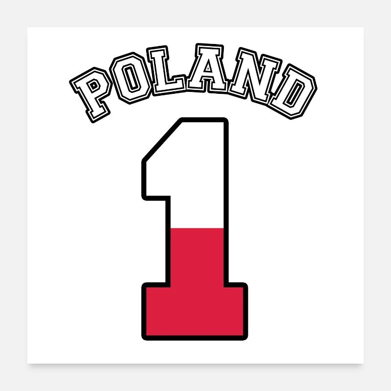 Pologne numéro 1 Poster 60 x 60 cm