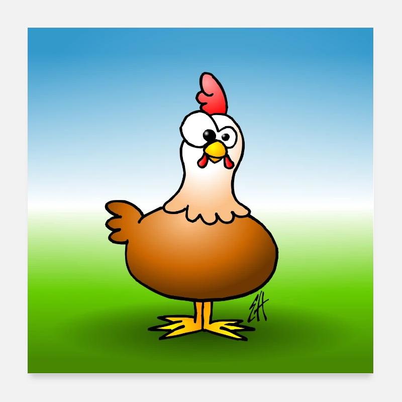 chicken Poster 24" x 24" (60x60 cm)