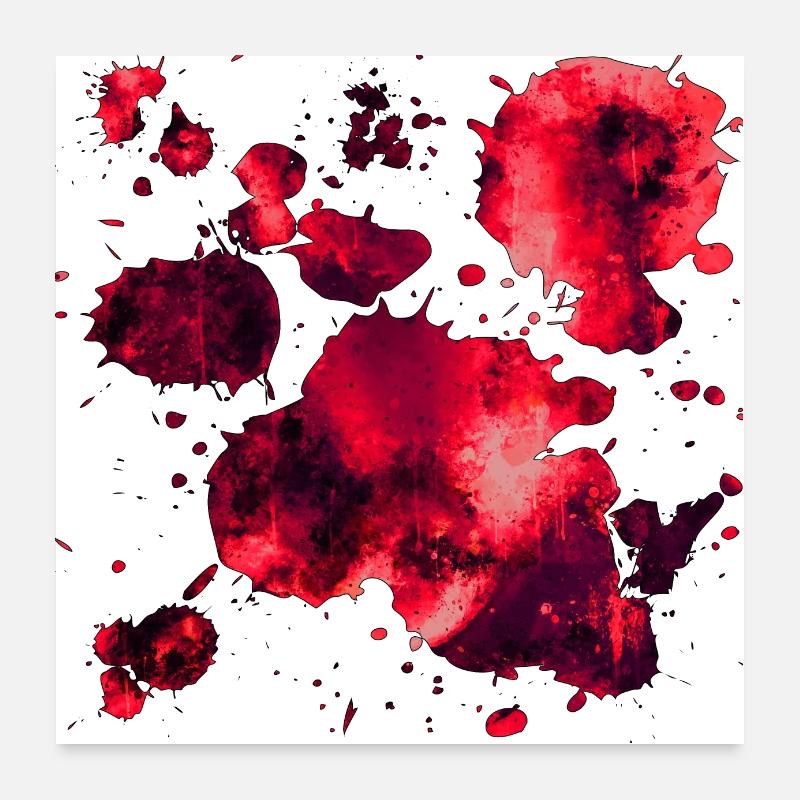 gxp psychedelic color gradient pattern WF red Poster 24" x 24" (60x60 cm)