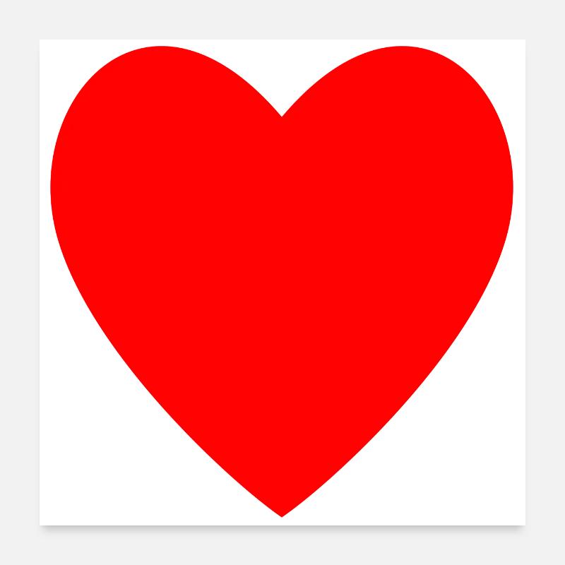 Rotes Herz Poster 60x60 cm