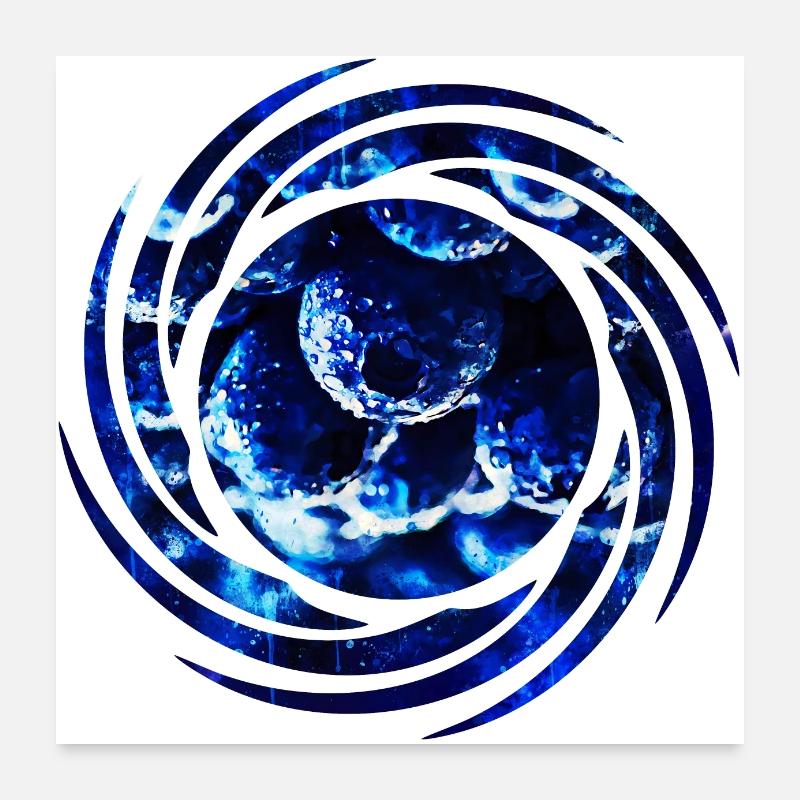 gxp myrtille bleu baies modèle de couleur de l’eau Poster 60 x 60 cm