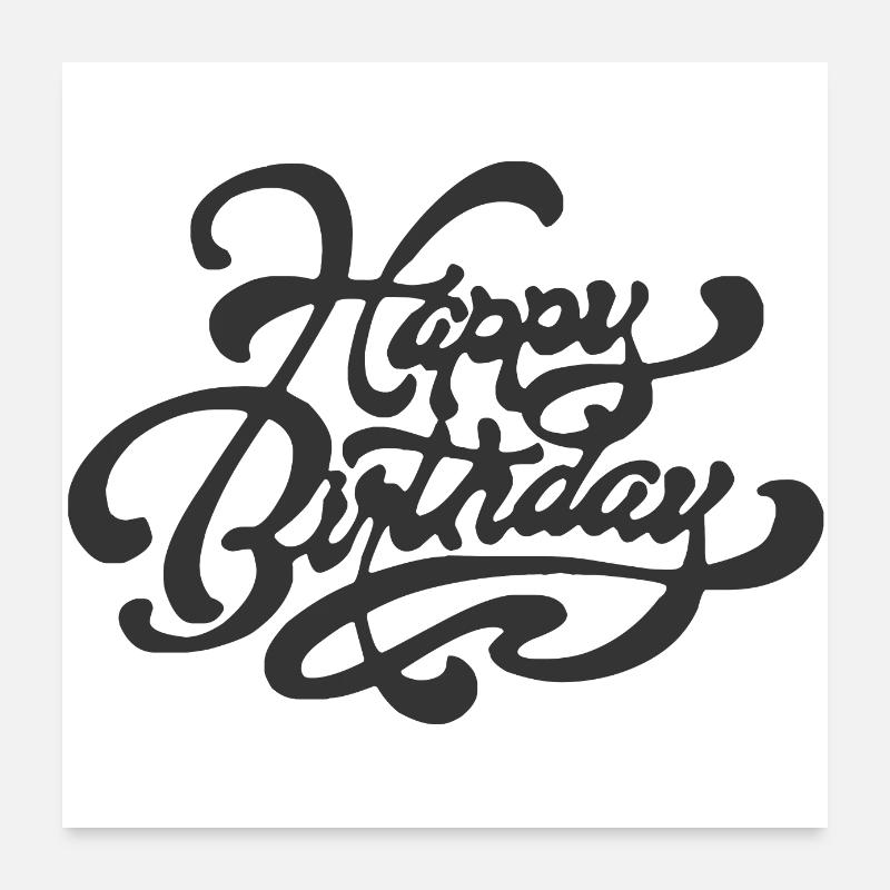 Joyeux anniversaire Poster 60 x 60 cm