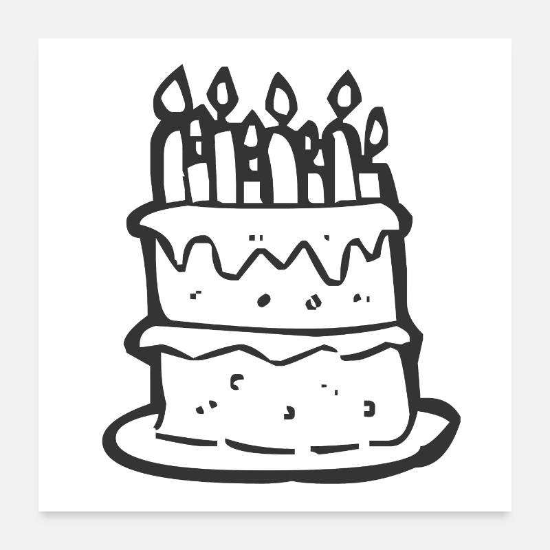 Birthday cake Poster 24" x 24" (60x60 cm)