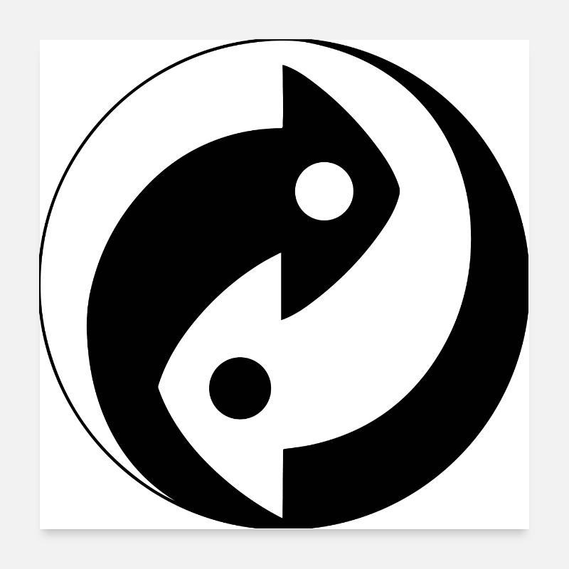 Ying and Yang different Poster 24" x 24" (60x60 cm)