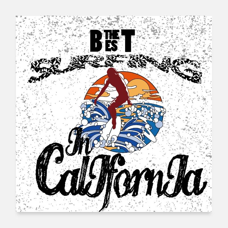 Californie suring Poster 60 x 60 cm