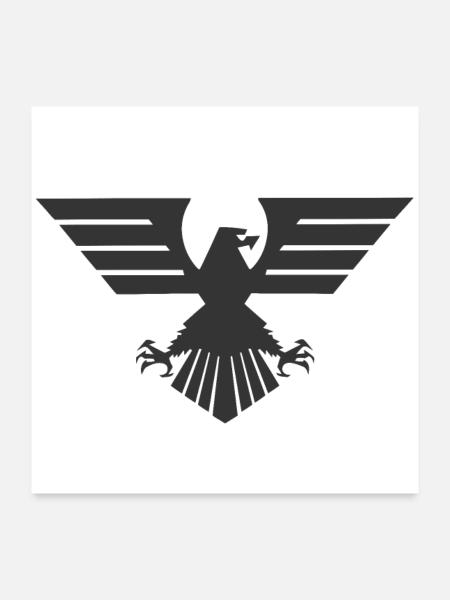 Federal Eagle - Poster 24" x 24" (60x60 cm) - white - Front