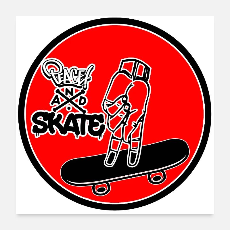 Fais du skate ou meurs Poster 60 x 60 cm
