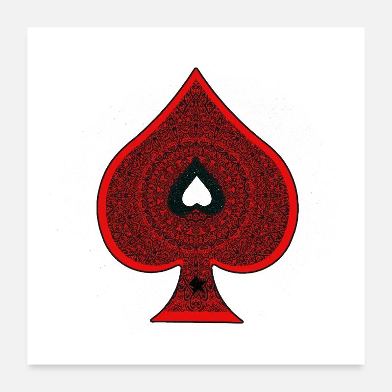 Playing card game, Ace Poster 24" x 24" (60x60 cm)