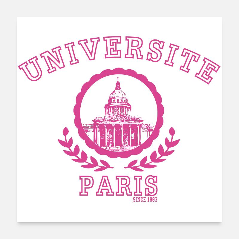Universite De Paris - Poster 60 x 60 cm - blanc