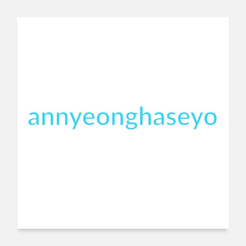 hallo Koreanisch Poster 60x60 cm
