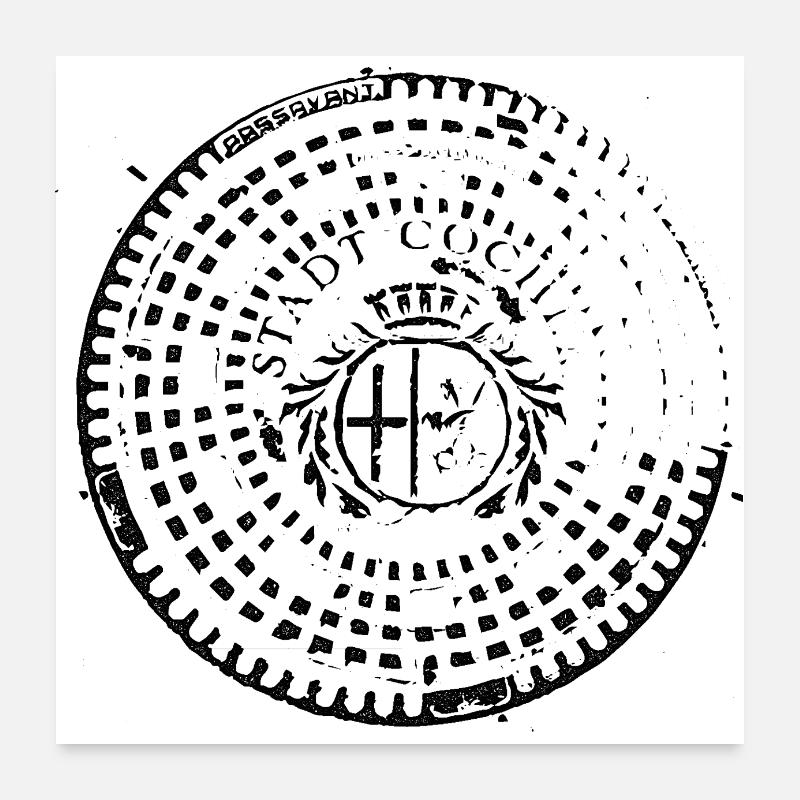 Cochem Wappen Gully Gulli Gullideckel Geschenk Poster 60x60 cm