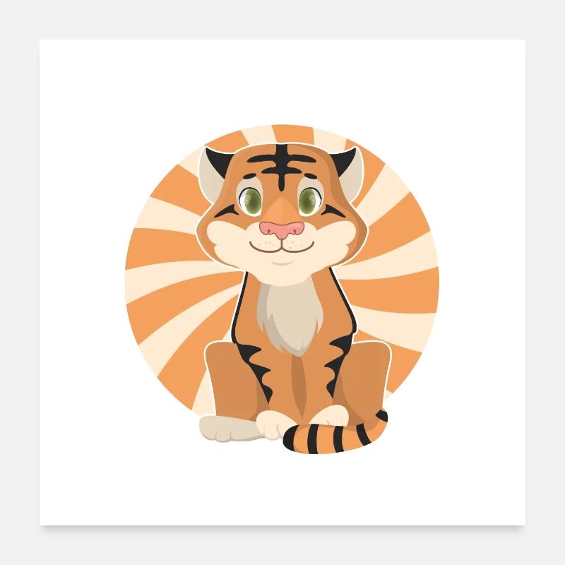 little tiger logo Poster 24" x 24" (60x60 cm)