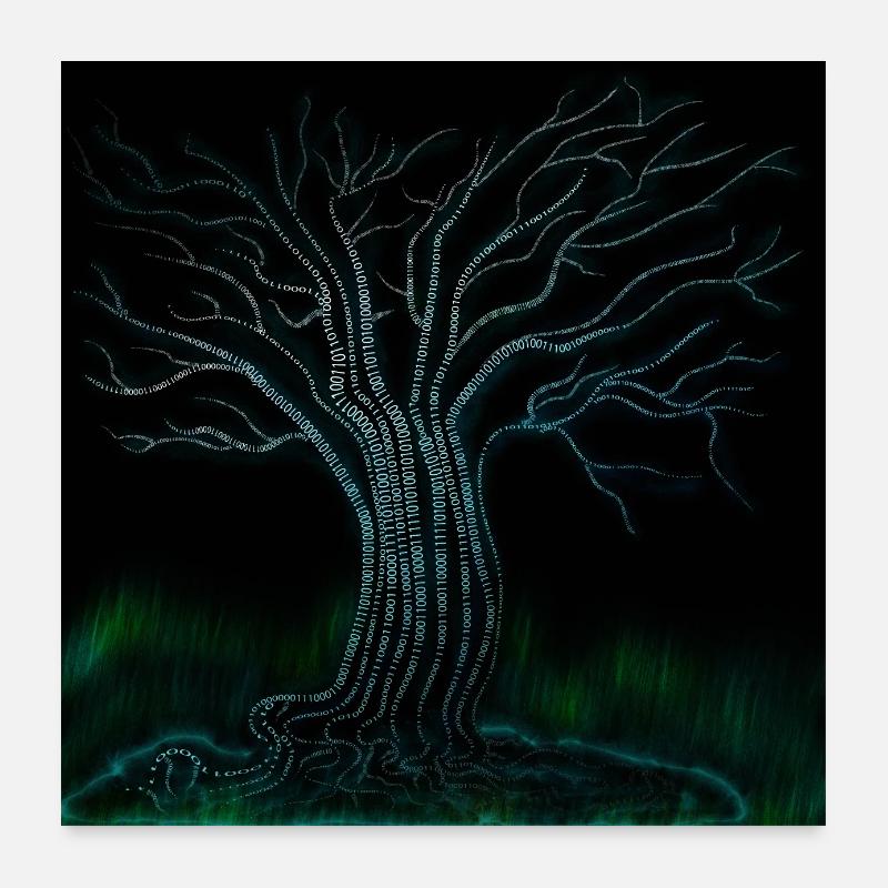 Binaer Benär Baum Poster 60x60 cm