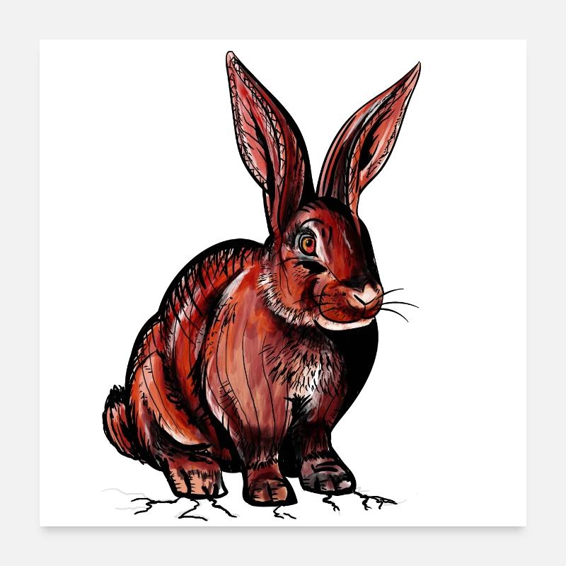 Rabbit Poster 24" x 24" (60x60 cm)