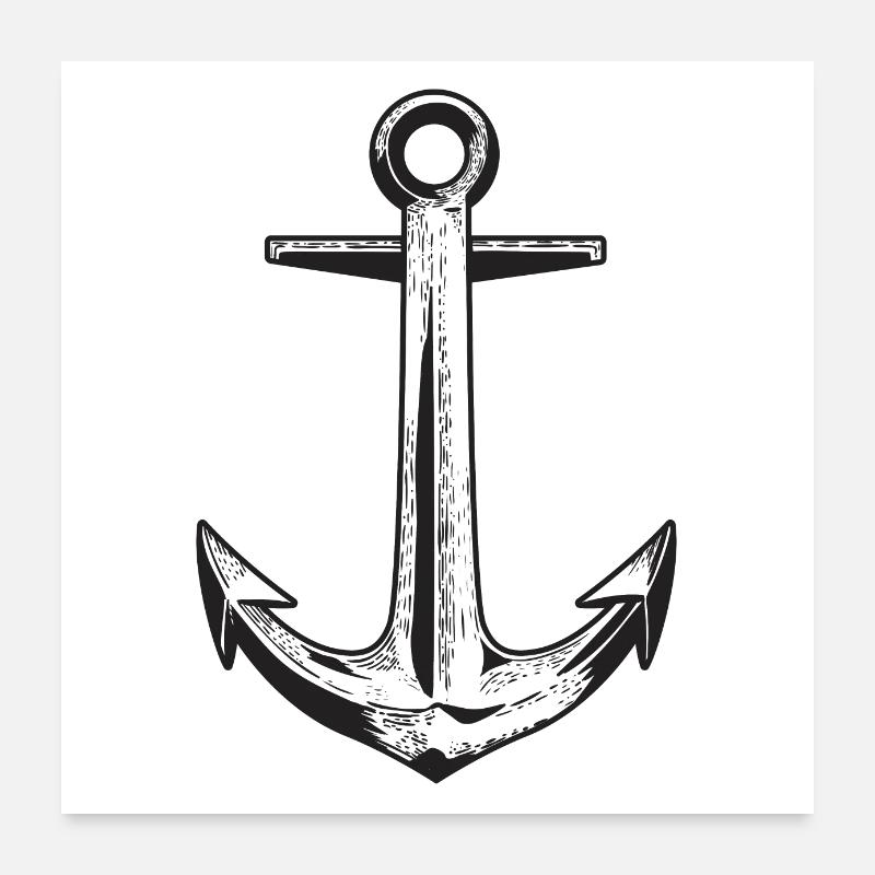 Anchor High Sea Poster 60x60 cm