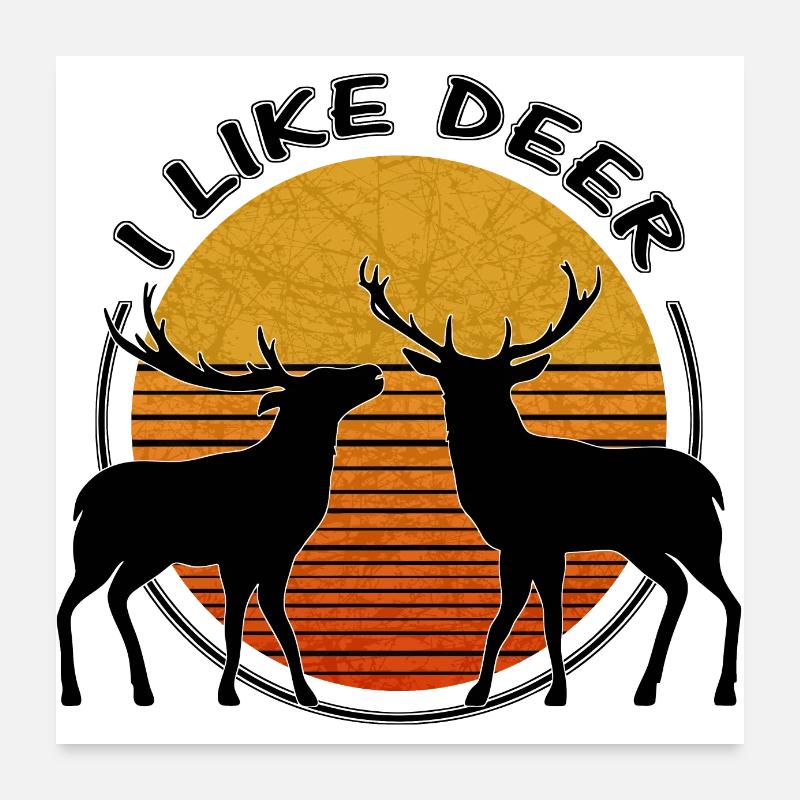 Two deer Poster 24" x 24" (60x60 cm)
