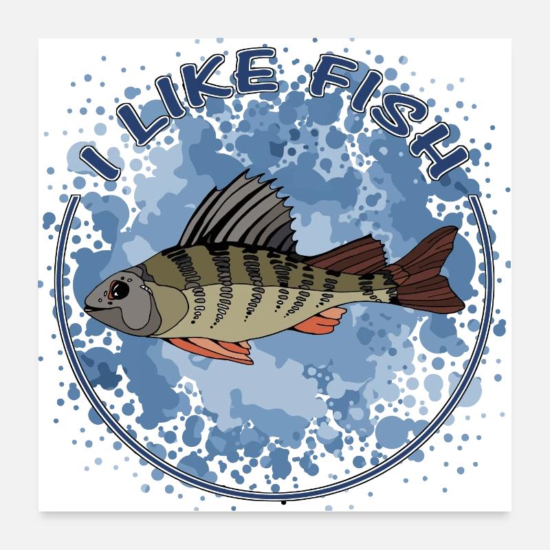 I like fish Poster 24" x 24" (60x60 cm)