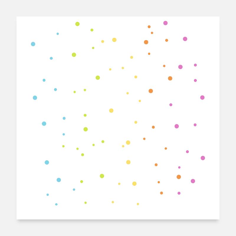 Rainbow dots pattern gift idea Poster 24" x 24" (60x60 cm)