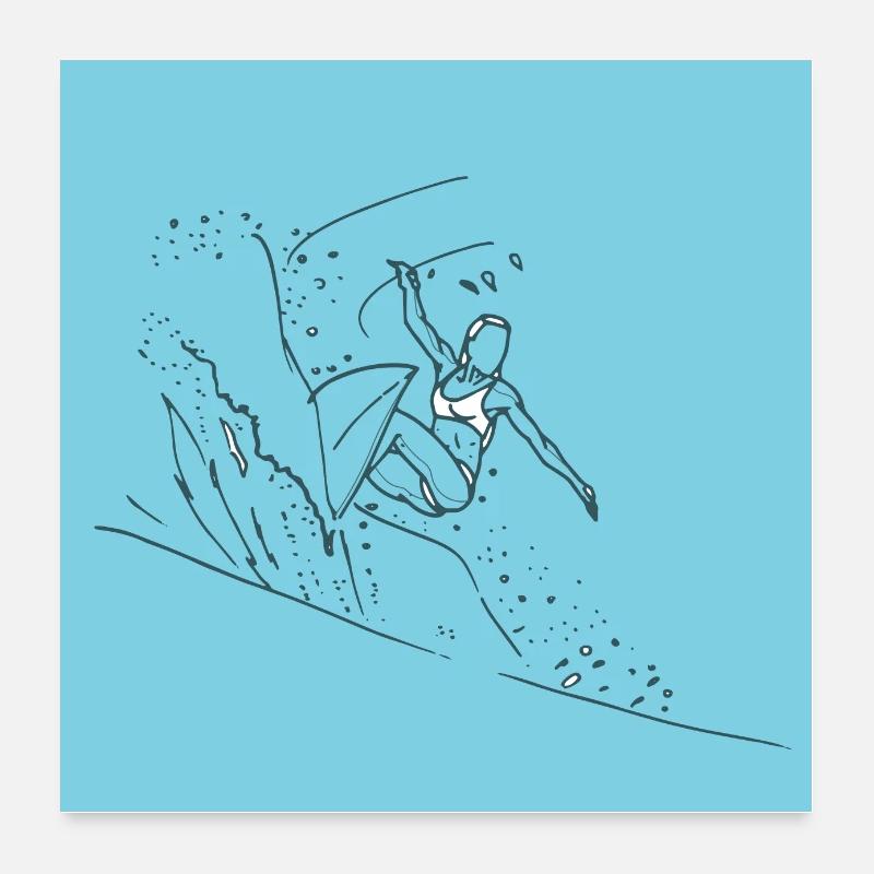 Surfer Poster 24" x 24" (60x60 cm)