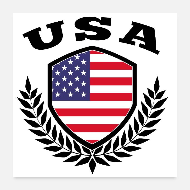 USA Flag Gift Poster 24" x 24" (60x60 cm)