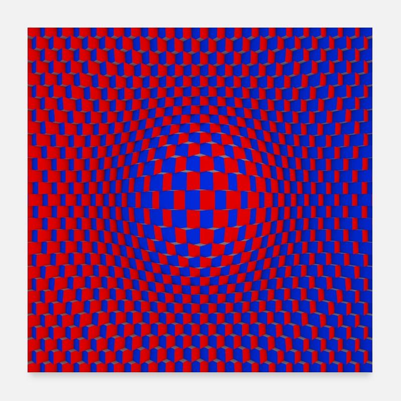 Les cubes Poster 60 x 60 cm
