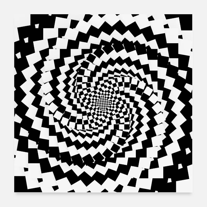 Arabesques33 - Poster 60x60 cm - Weiß