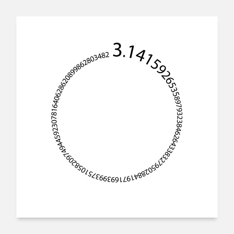 PI - Poster 60x60 cm - Weiß