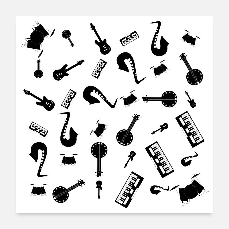 Musical instruments Poster 24" x 24" (60x60 cm)